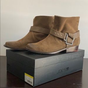 Tan suede booties
